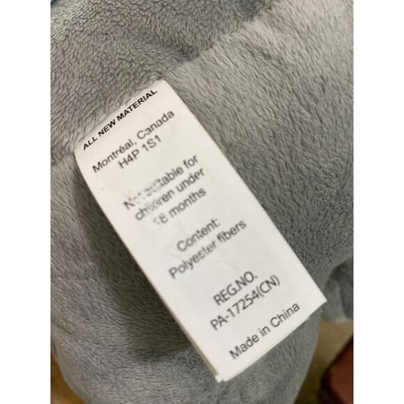 Nulife Matters Elephant Plush 13" Sitting Gray Striped T-Shirt Stuffed Animal - Picture 7 of 9